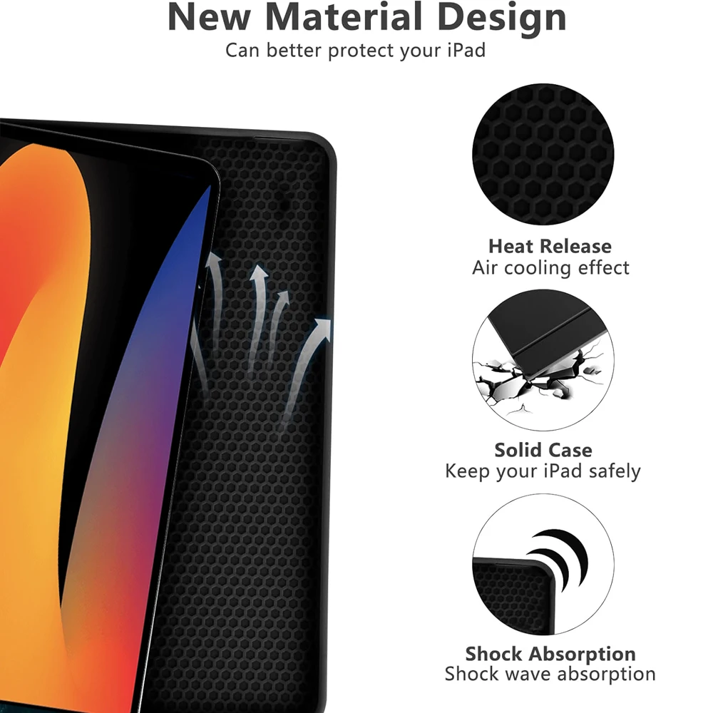 Versatile Keyboard Case with Detachable Bluetooth, Multi-Angle Stand, and Pen Holder