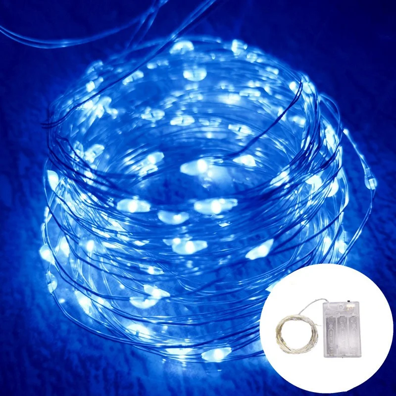 Enchanting LED Fairy Lights - Battery-Powered Silver Wire String