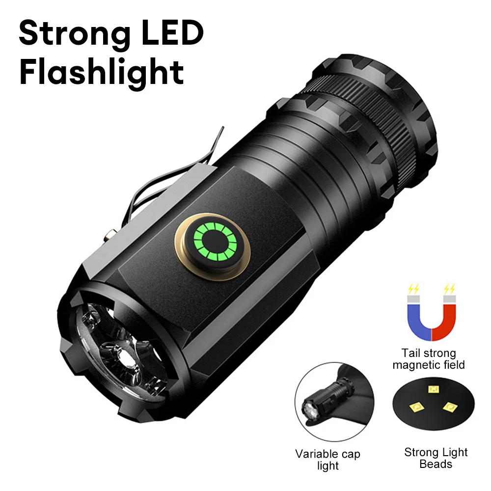 

2000LM Super Bright LED Flashlight 5 Modes Lighting Torch Light Outdoor Camping Flashlight Handheld LED Tactical Flashlight