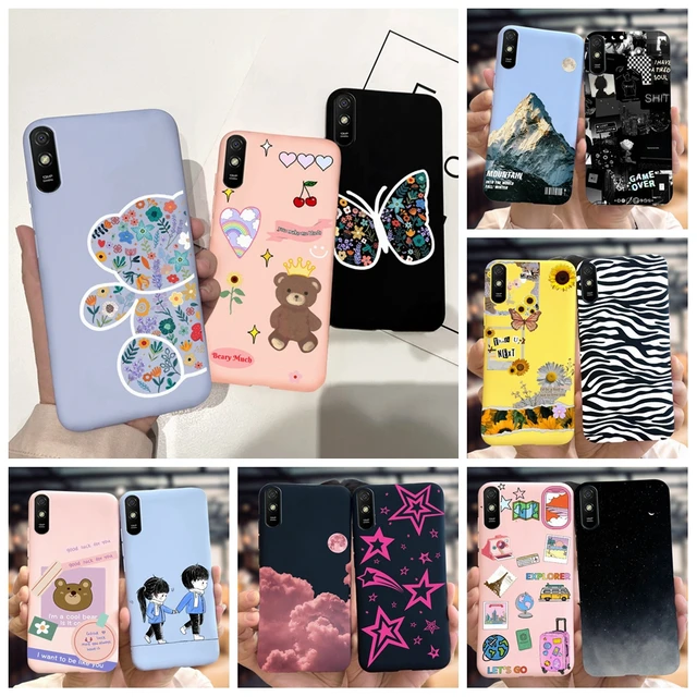 Funda de teléfono para Xiaomi Redmi 9T, carcasa bonita con 26 letras, suave  y delgada, parachoques - AliExpress