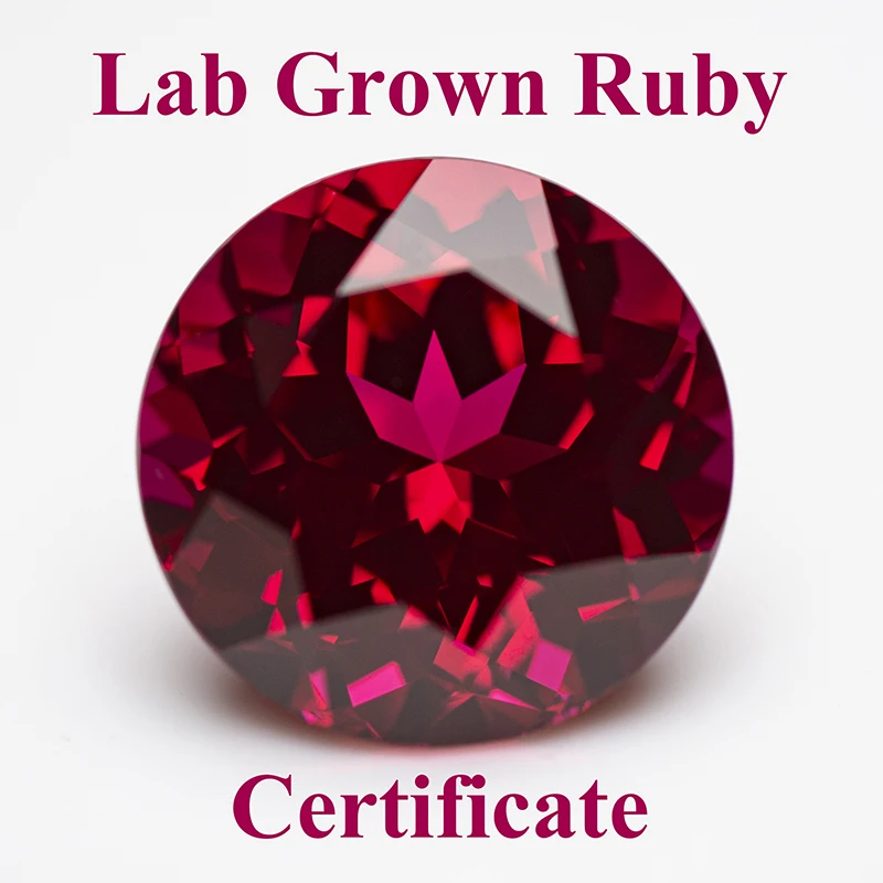 

Lab Grown Ruby Red Color Round Shape Charm Bead for Diy Jewelry Making Earrings Bracelet Materials Selectable AGL Certificate