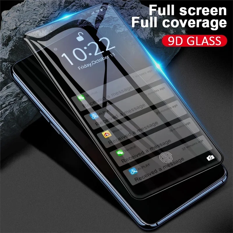 4-Pack 9D Full Cover Tempered Glass Screen Protector - Clear HD Protection