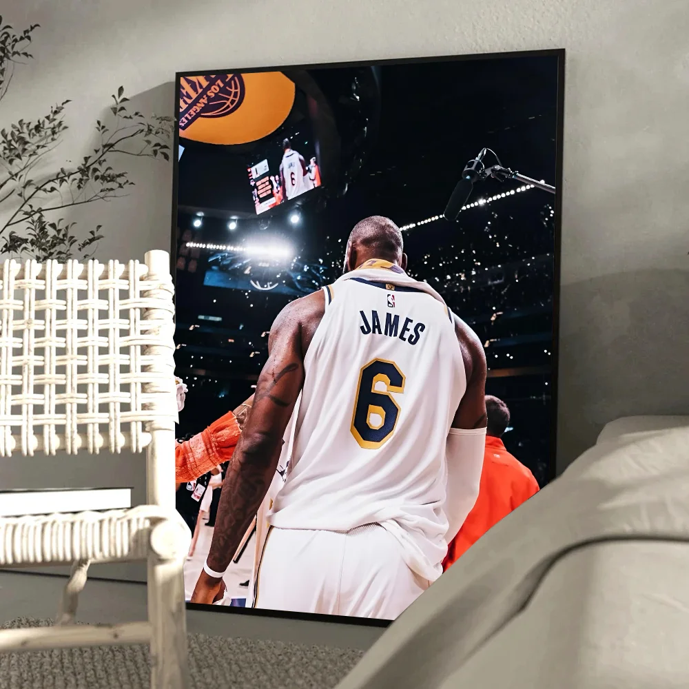 Basquete LeBron James Cartaz Impressão Em Papel, Arte Pintura Decoração,  Sala De Estar, Quarto, Bar, Restaurante, Café, Casa, 1Pc - AliExpress, image size:1000x1000