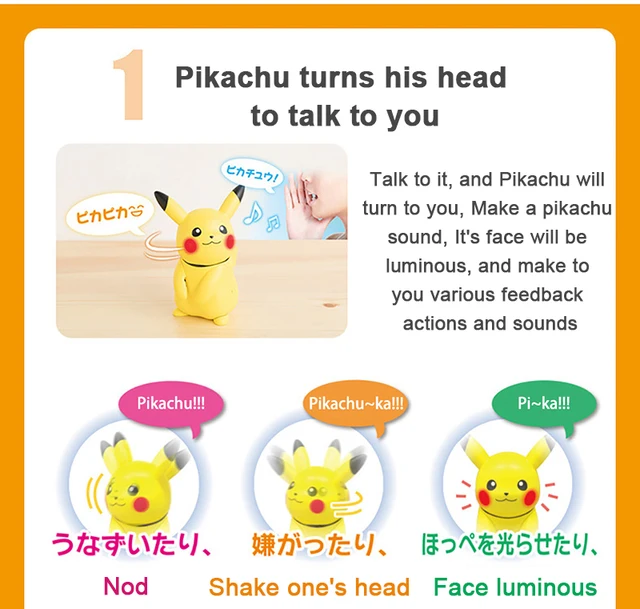 Figurines Pokemon Pikachu Eevee, Jouets Pour Enfants, Modèle Électrique  Parlant, Robot Kawaii Interactif, Cadeau D'anniversaire - Action &  Figurines - AliExpress