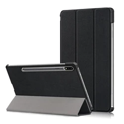 Sleek and Shockproof PU Leather Tablet Case - Slim Protective Cover (Black)