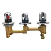 3 Way Diverter Shower Waterfall Bathtub Thermostat Faucet One Piece Square 3 Handle Knobs Bath Shower Mixer Tap 4