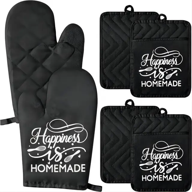 Guanti Da Forno In Cartone Animato - Antiscivolo, Resistente Al Calore | Per Cucina, Griglia, Forno - Foto 3