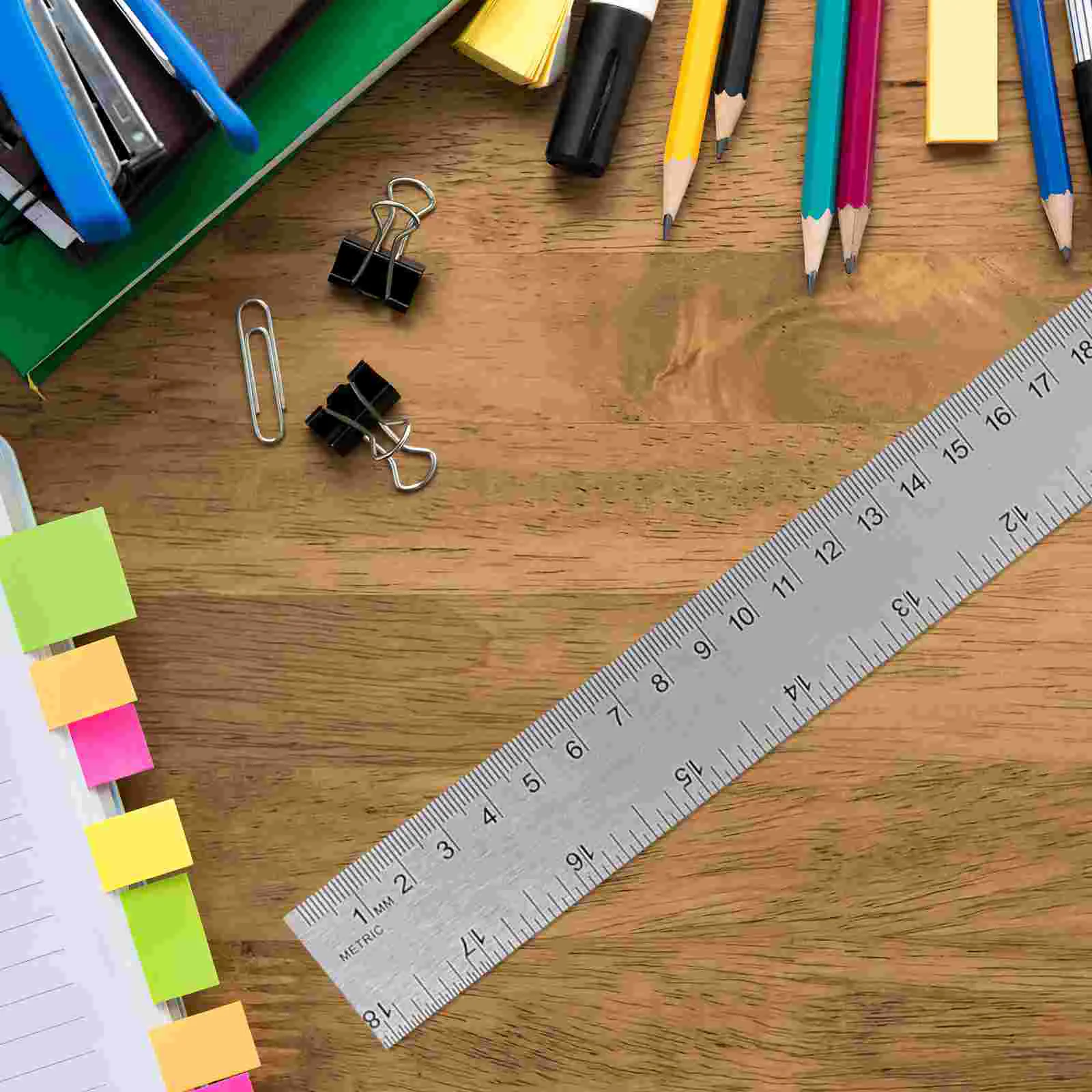 Stainless Steel Soft Cork Ruler Metal Straight Edge Rulers for Student Office School Drafting Supplies Wooden Craft Measuring stainless steel ruler straight ruler metal ruler