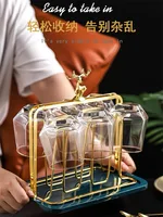 Light Luxury European Style Glass Water Cup Rack Metal Cup Rack Draining Household Cup Storage Rack Water Cup Holder 1