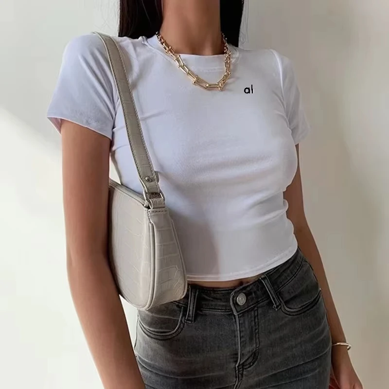 Women's short-sleeved T-shirt simple printing soft and versatile summer fashion top 2025 new