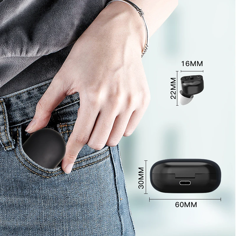 Portable Mini CIC Invisible Rechargeable Ear Adjustable Hearing Aid Deaf Elderly People hearing aid