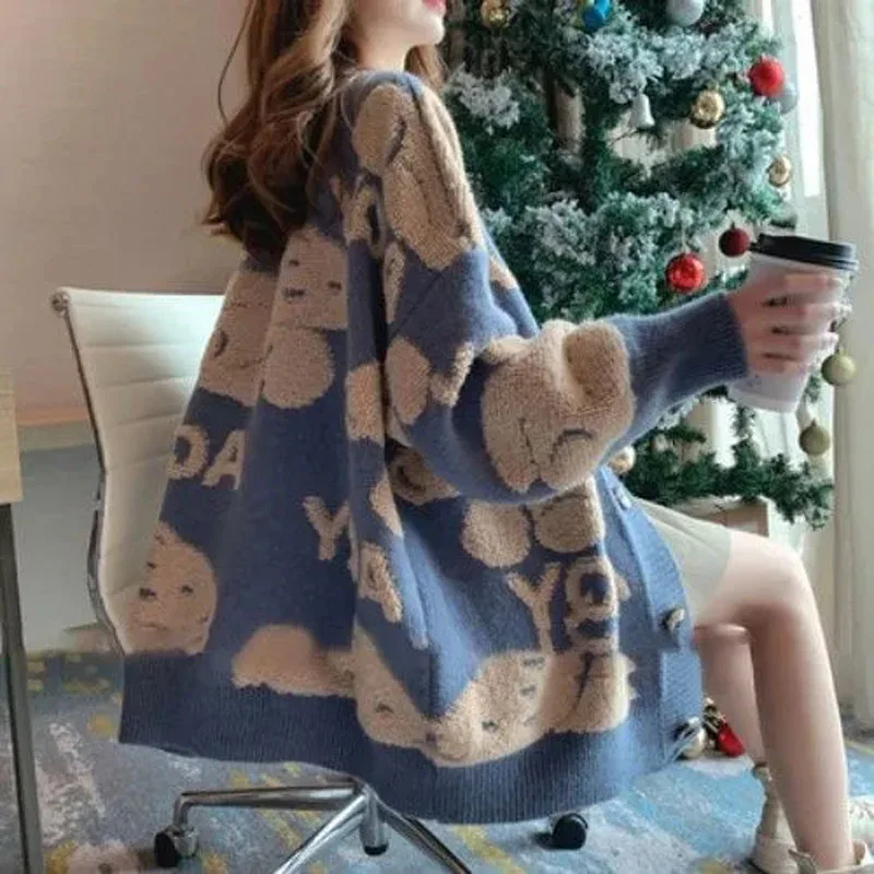 Pregnant Women Autumn/Winter Cardigan Sweater Fashion Spring New Pregnant Women'S Knitted Sweater Outerwear Fashion
