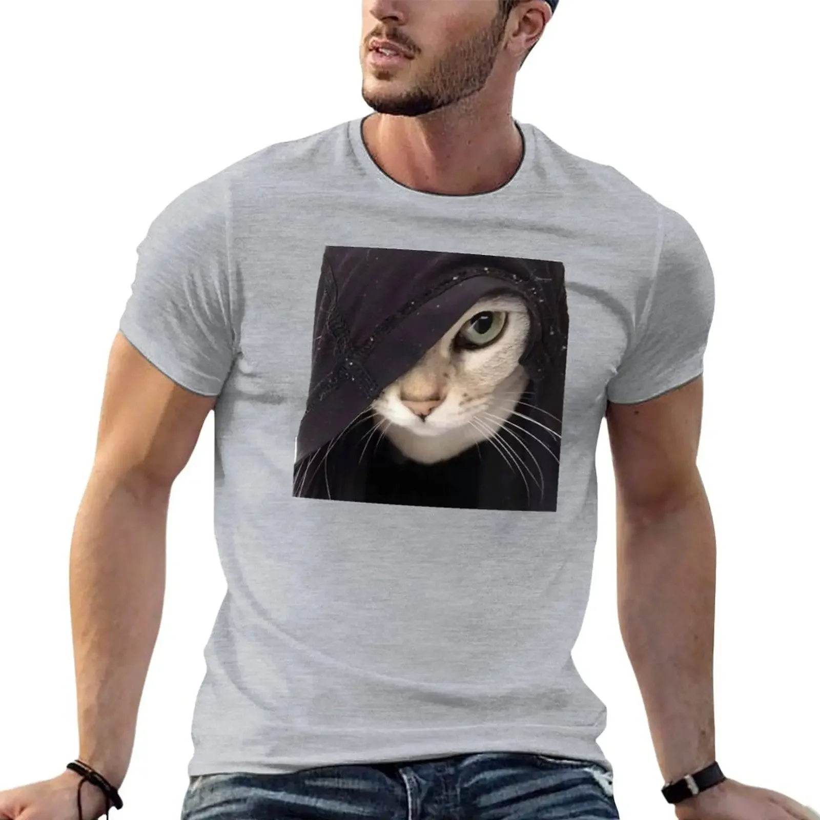 

Assassin cat T-Shirt blacks Aesthetic clothing funnys plain black t shirts men