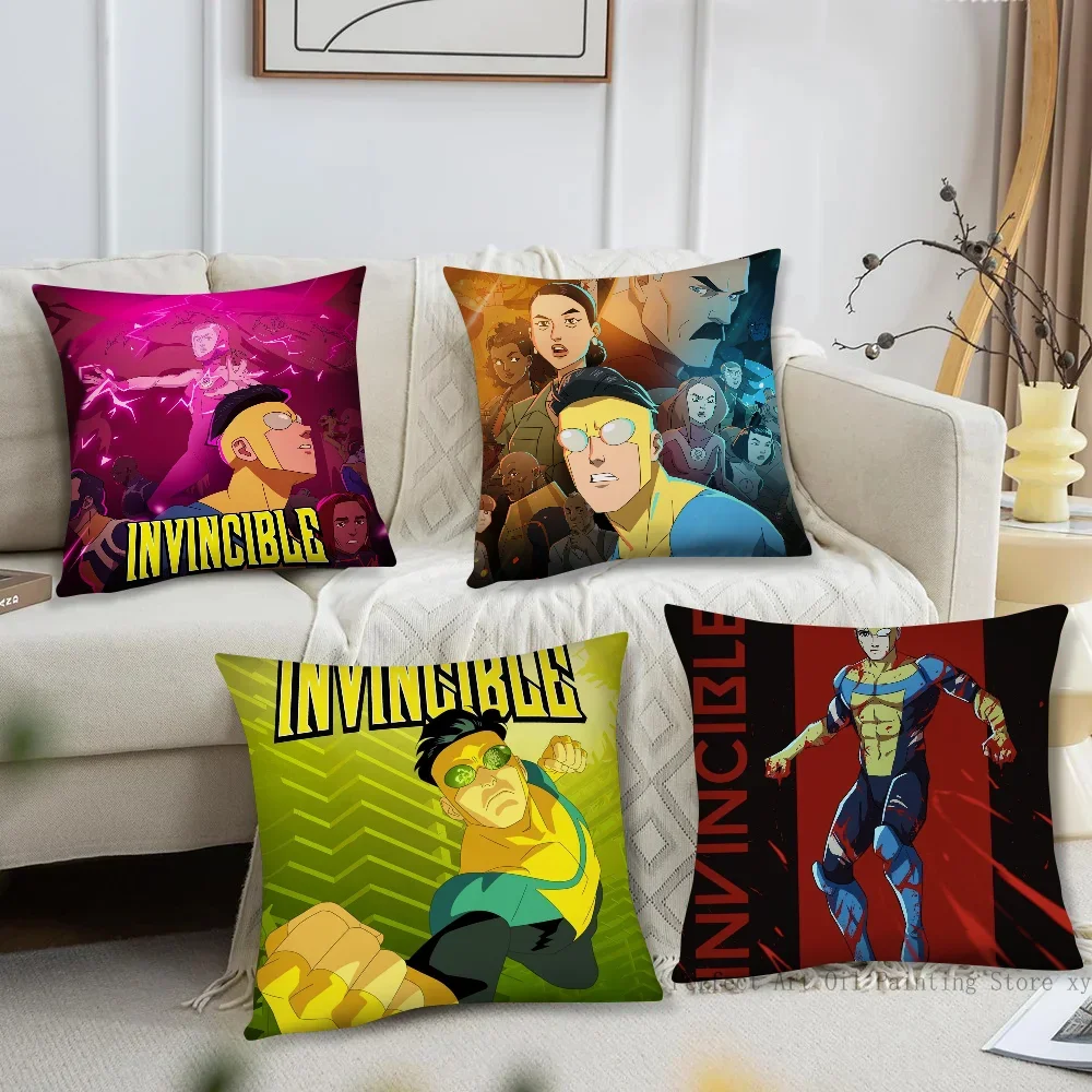 I-Invincible Season 2 Cartoon Pillow Case Square Pillow Bedroom Sofa Leisure Comfort CushionCarLiving Room Home Decoration 40X40 2