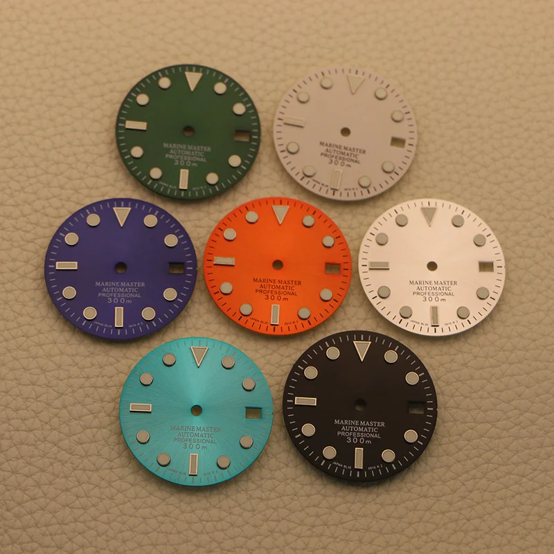 

28.5mm Cadran Black Marine Master NH35 Dial S Logo for NH35 NH36 Automatic Movement Repair Parts and Tools