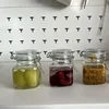 100ML Spice Jars with Airtight Hinged Lid for Spice Herb Seasoning Art Craft Storage Empty Container Small Sealed Glass Jars 4