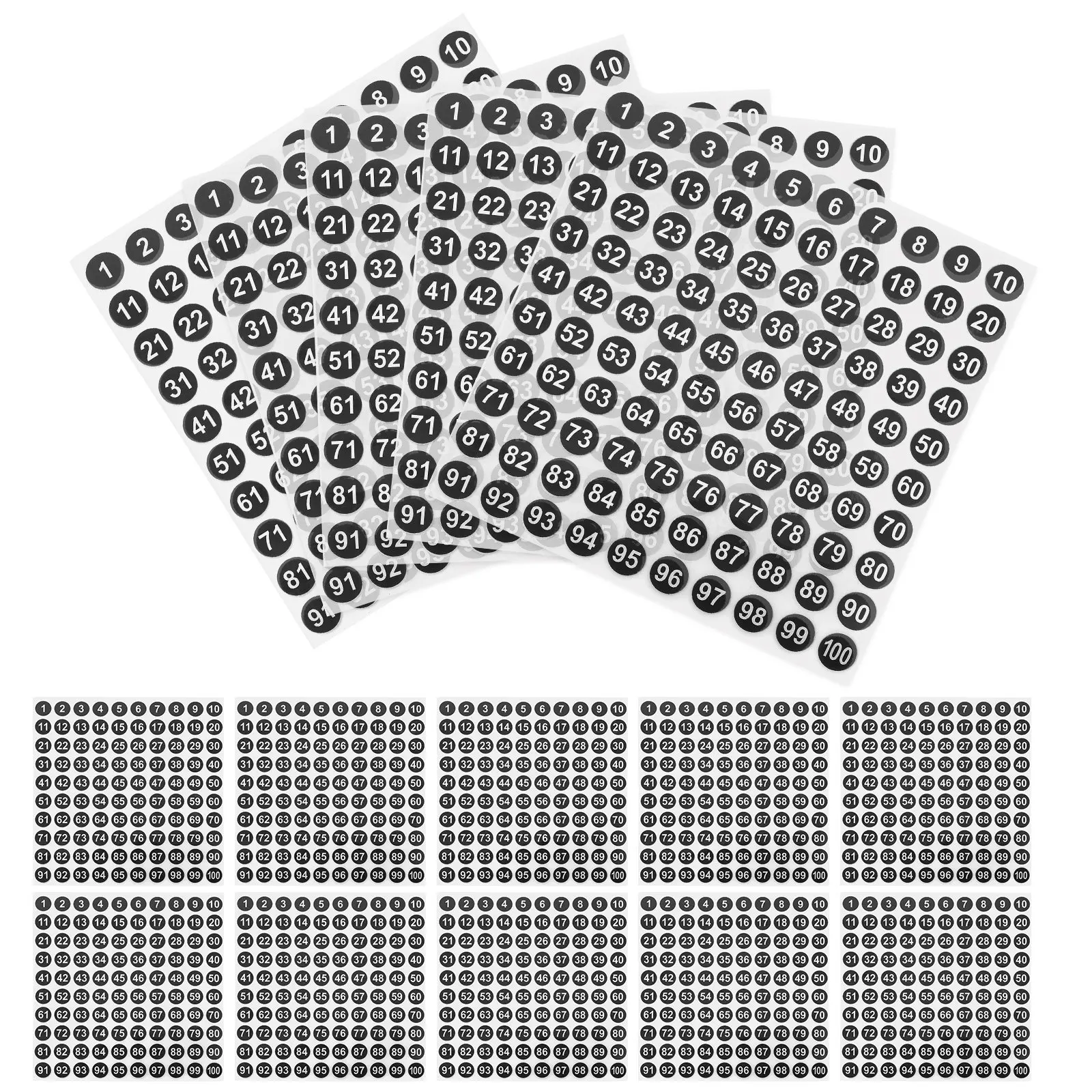 50매 방수 숫자 라벨 스티커 품목 분류용 숫자 라벨 빠른 찾기 간편하게 붙여넣기 잔여물 없이 제거 가능