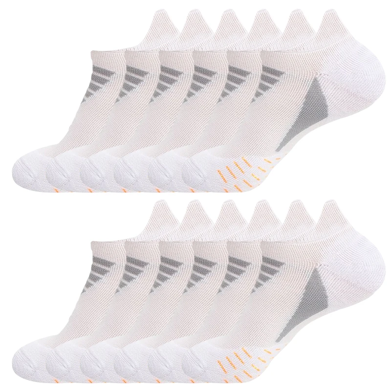 6 Pairs Mens Athletic Ankle Socks Anti-slip Breathable No Sweat Sports Socks Marathon Basketball Summer Running Sock  Men