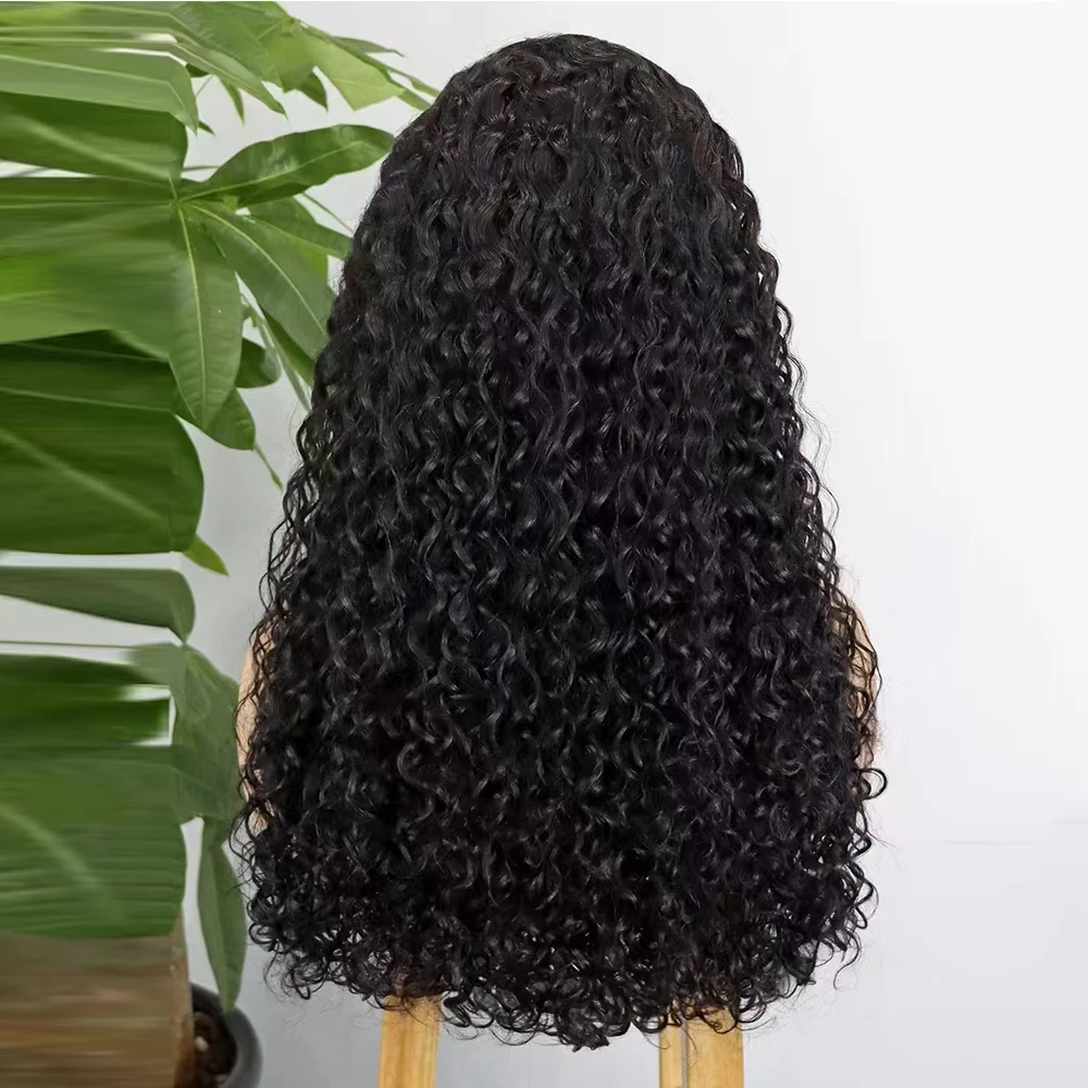 350% Density Water Wave Wigs Glueless Double Drawn 12A Human Hair 13x4 Lace Front Human Hair Wig for Black Women 12-22 Inches