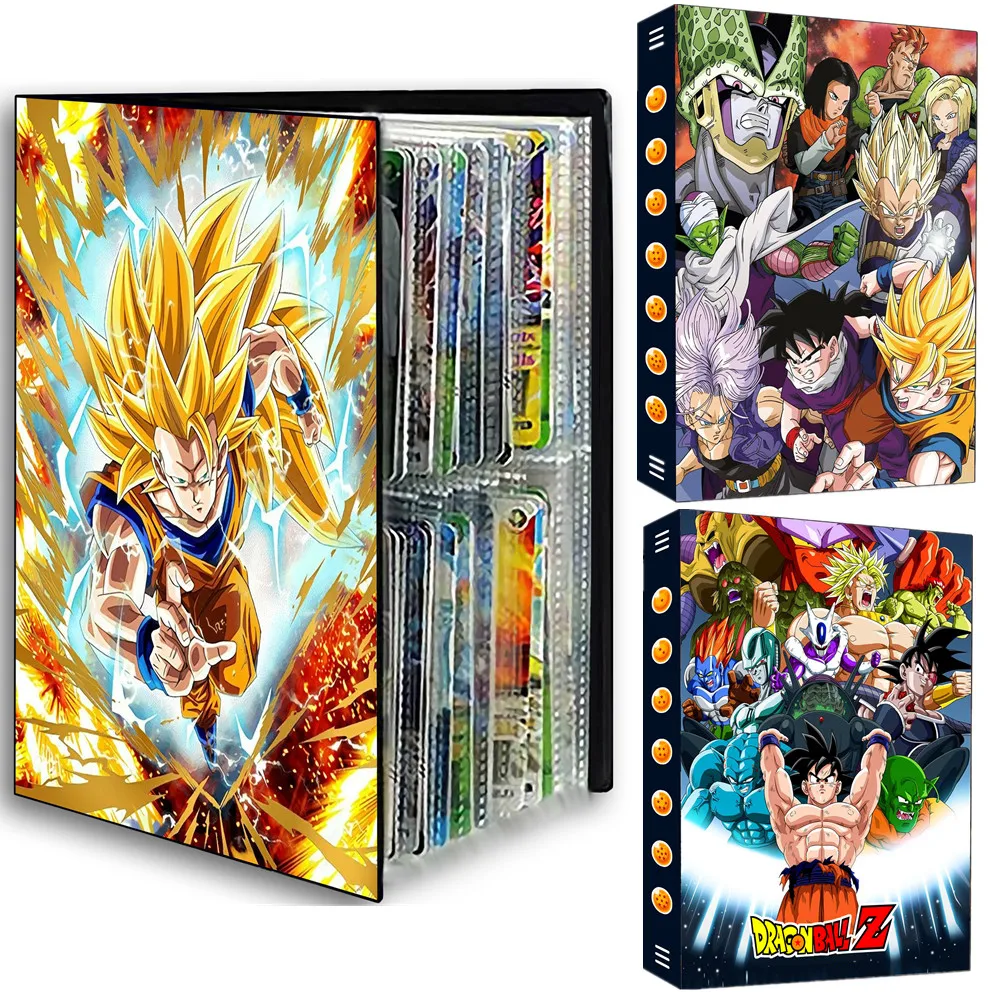 

8 Models 240Pcs Anime Collections Demon Slayer Dragon Ball Z Card Book Son Goku Vegeta IV Game Card Collection Toys Gift
