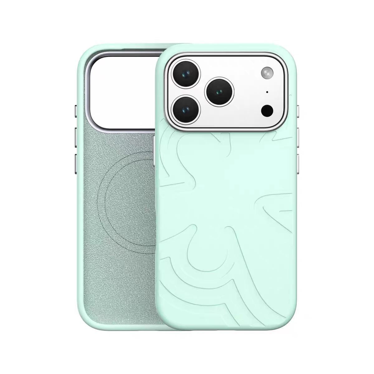 Magnetic Liquid Silicone Wireless Charging Matte Solid Color Phone Case