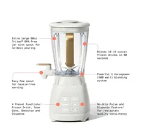 Slush Crush 60 oz 4-Speed Frozen Drink Maker, White Icing by Drew Barrymore 2
