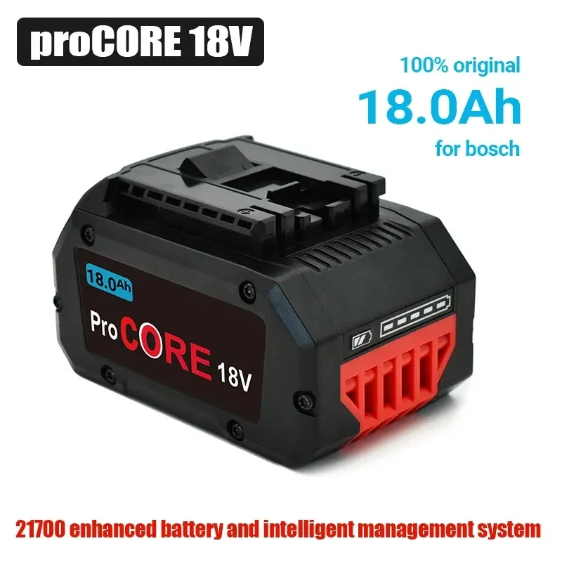 

100% New Pro core18V 18.0Ah Lithium-Ion Battery Pack GBA18V80 for Bosch 18 Volt MAX Cordless Power Tool Drills, Free Shipping