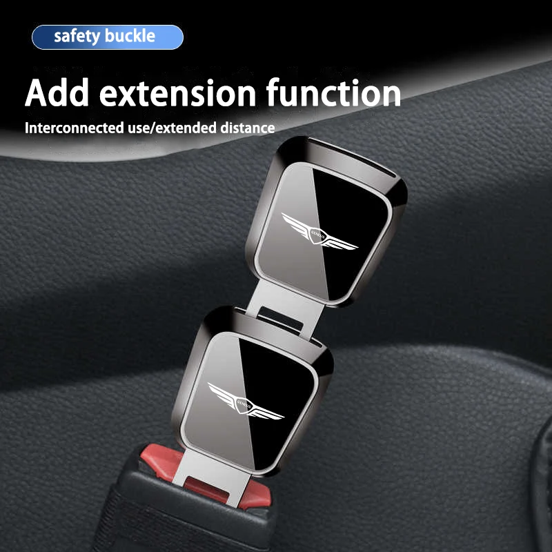 제네시스 G80 GV70 GV80 GV60 G70 에센티아 네올룬 G90 GV90 X용 자동차 안전벨트 연장 스트랩 안전 버클 클립