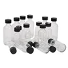 6pcs Small Clear Glass Bottles with Lids for Liquids Tiny Short Jars with Caps Mini Glass Juice Bottles for Potion, Ginger Shots 1
