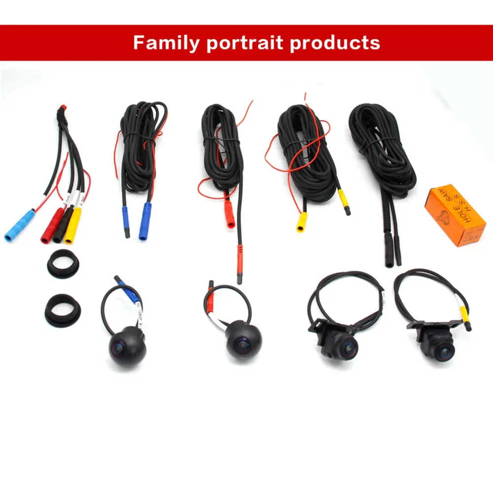 Smartour 360 자동차 카메라, 3D 서라운드 뷰, AHD 1080P, 720P, 우측, 좌측, 전방, 후방 뷰 카메라 시스템, 안드로이드 플레이어, 나이트 비전