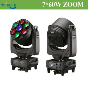 0 Tax 1~ 10pcs Zoom 7x60w Rgbw 4in1 Dot Control Led Wash Moving Head Stage Light  Disco KTV Bar Nightclub Stage Light Case