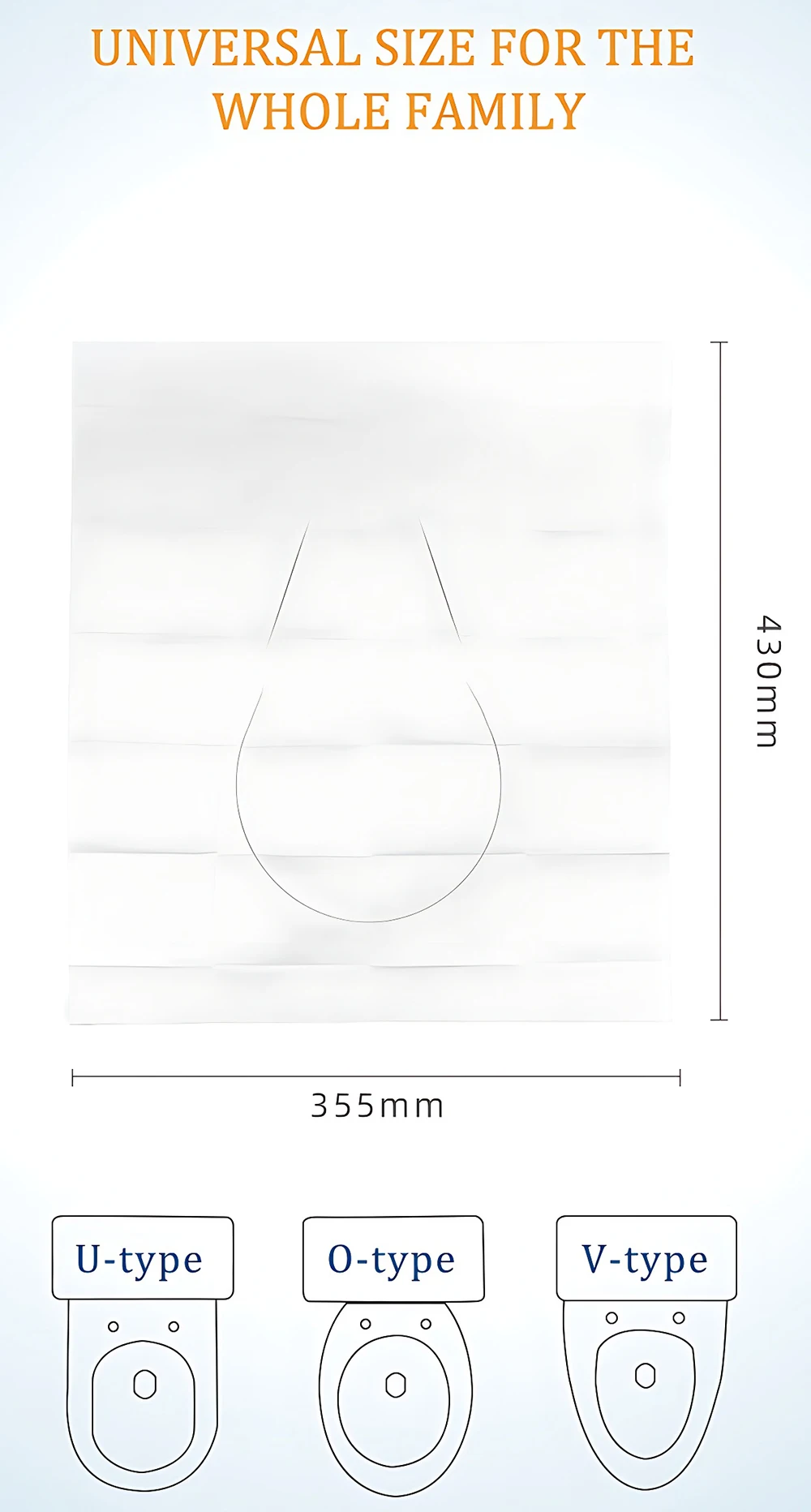 Description Picture 6 of itemDisposable Toilet Seat Paper Flushing Dissolve Toilet Seat Cover Portable Travel Camping Hotel Degradable Toilet Accessories