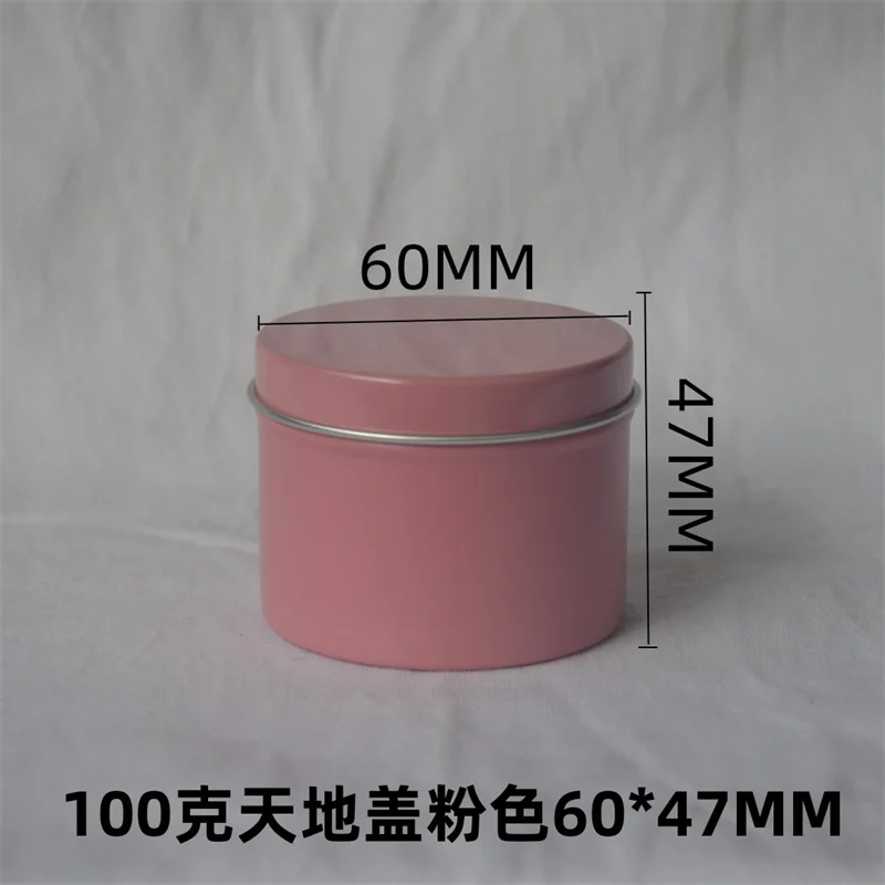 

80 X 100ml Tin Metal Can Cosmetic Cream Container Pink Aluminum Tea Food Storage Box Empty Aluminum Jar for Candle