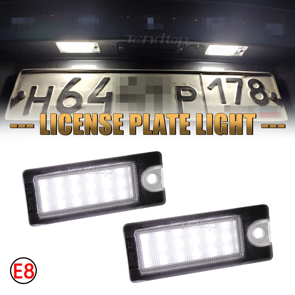 

2 шт. без ошибок, Canbus флейта для Volvo V70 2001-2007 XC70 XC 70 90 S60 S80, белый полный светодиодный номерной знак, флейта