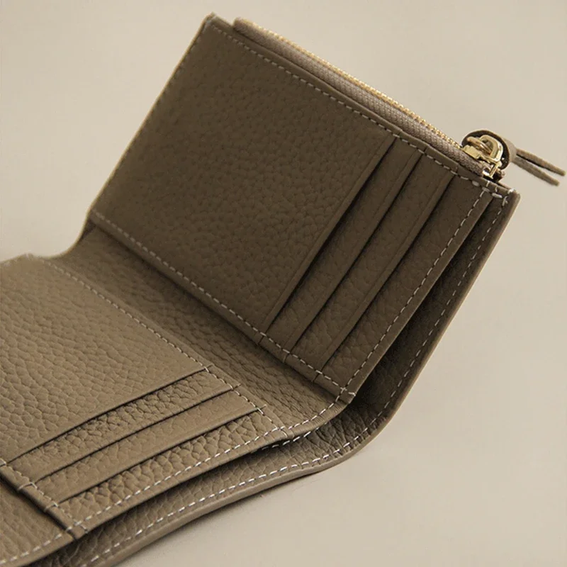 New PU Leather Small For Women Wallet Luxury Envelope Card Holder Brand Designer Multipurpose Zip Coin Cowhide Short Purse 2026