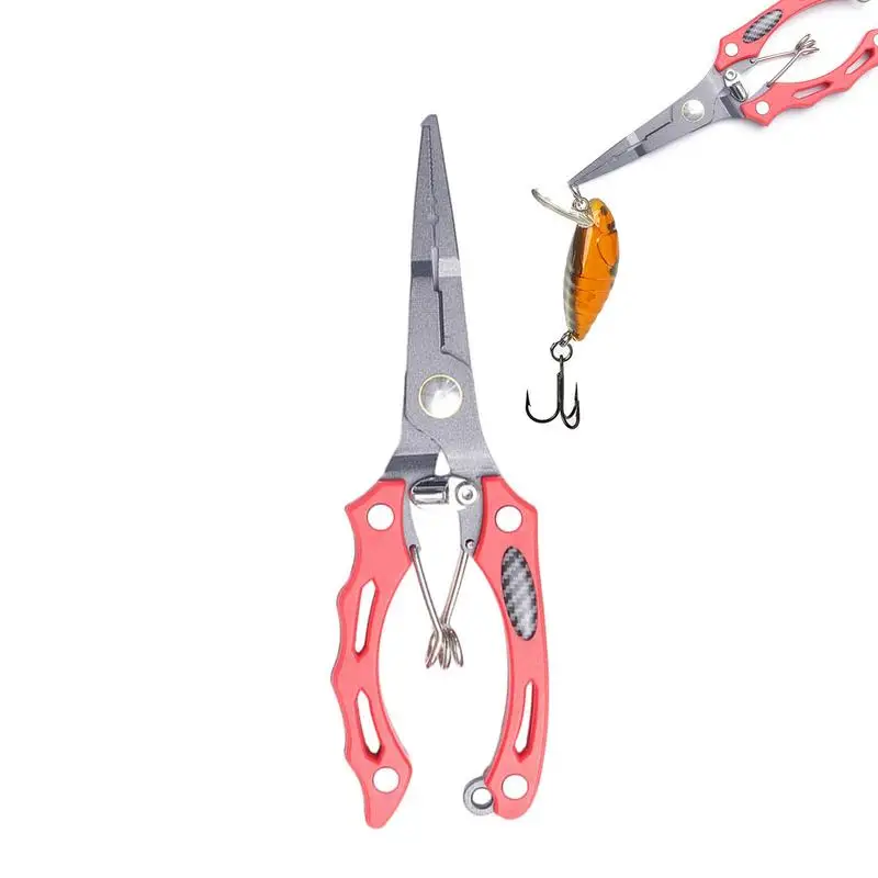 

Fishing Pliers Rustproof Stainless Steel Fishing Needle Nose Pliers Rust Resistant Hook Remover Split Ring Pliers Easy To Use