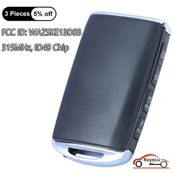 KEYECU 4 Buttons 315MHz ID49 Chip for Mazda CX-5 CX-9 2019 2020 2021 2022 Auto Smart Remote Key Fob WAZSKE13D03 Model: SKE13D-03
