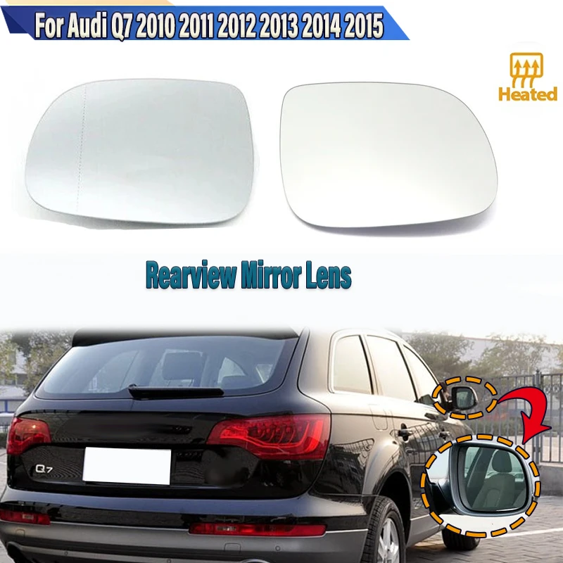 

Очки для зеркала заднего вида с белым подогревом, стекло для боковых крыльев для Audi Q7 2010 2011 2012 2013 2014 2015, автомобильные аксессуары