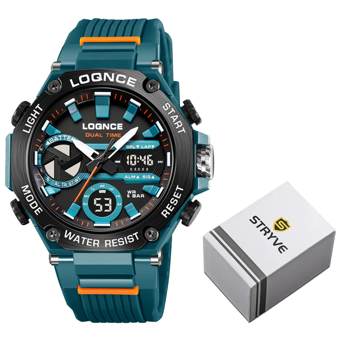 2023 New LOQNCE Watch 98001 with Box High Quality Digital-Analog Movement Men's Watches Popular Waterproof Watches Sports Style