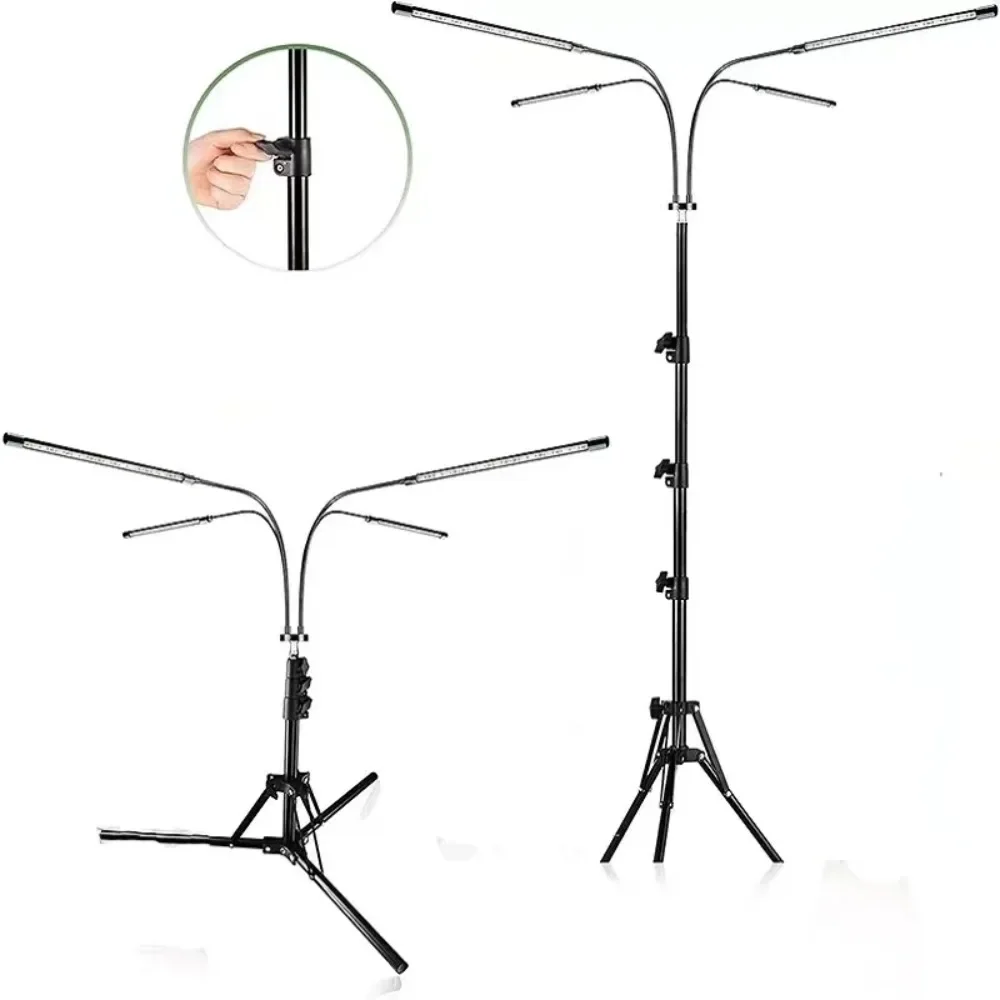 4/5 Heads Red Light Lamp with Stand and Timer for Relaxing Body Promotes Blood Circulation Relieves Fatigue and Face Skin Care