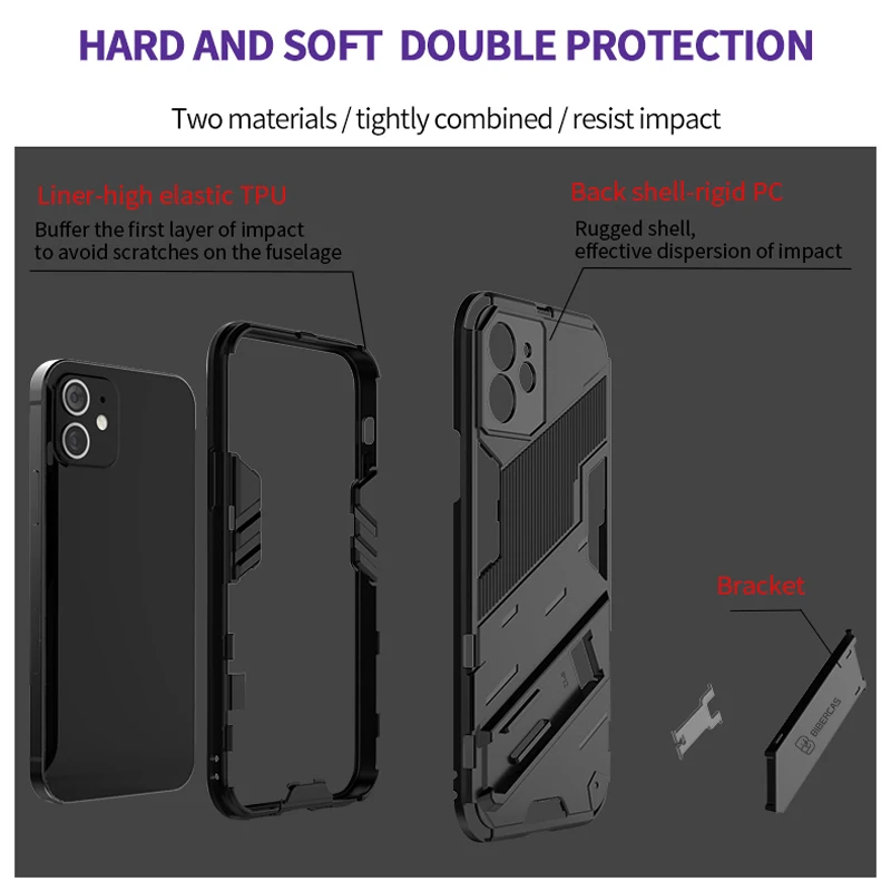 For Oppo Reno Lite Case Shockproof Silicone Bumper Holder Stand