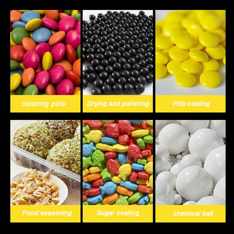 30/40CM Electric Peanut Sugar Coating Machine Stainless Steel Chocolate Coater Rounding Pills Film Coating Polishing Machine 6