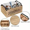 1PC Wooden Dividing Knife Fork Spoon Storage Box Household Kitchen Desktop Coffee Bar Storage Box Miscellaneous Storage Box 3