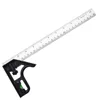 1PC Adjustable Combination Right Angle Ruler 90 Degrees with Bubble Level Gauge For Woodworking Multifunctional Measuring Tool 1