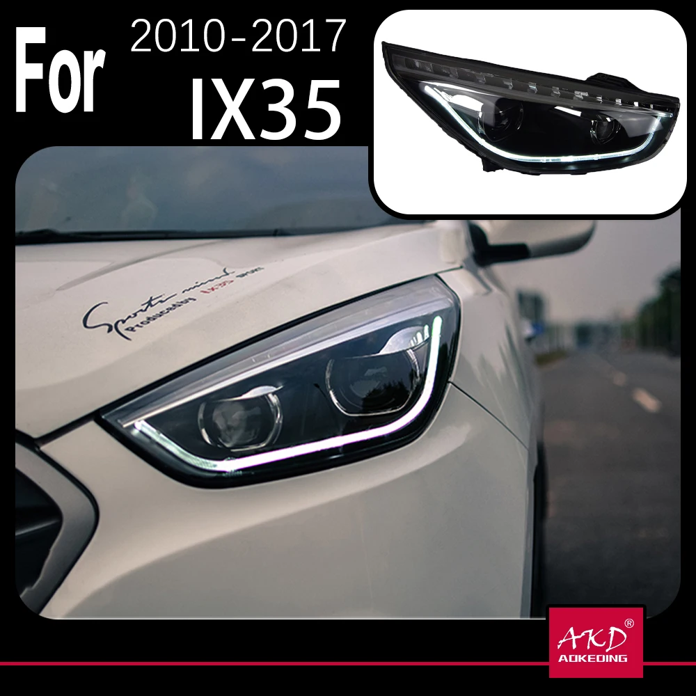 

AKD Car Model Head Lamp for Hyundai IX35 Headlights 2010-2016 New Tucson LED Headlight DRL Hid Bi Xenon Auto Accessories