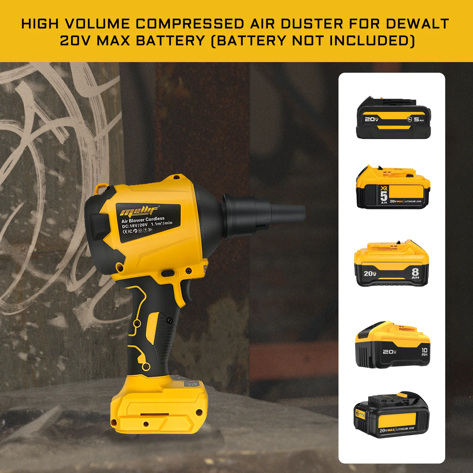 Draadloze Luchtpomp Luchtstofdoek Voor Dewalt 20V Batterij (Geen Batterij) Handheld Perslucht Matras Pomp Luchtblazer Voor Het Reinigen