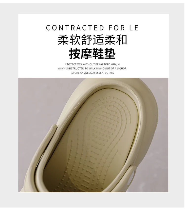 2023 Garden Shoe Cloud Platform Women's Shoes Wedge Heel Sandals Light and Comfortable Fashion Baotou Dongdong Beach Sandals