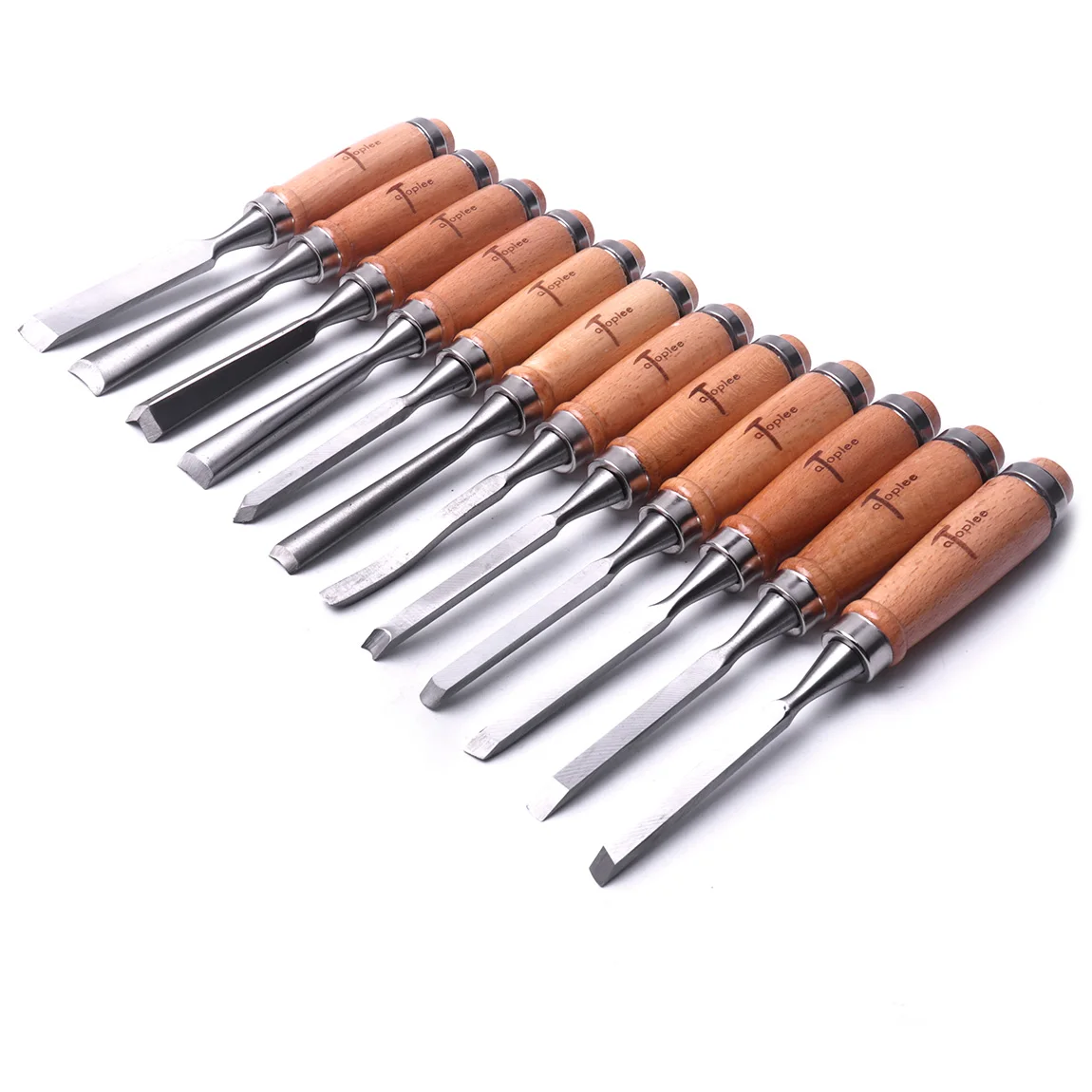 ATOPLEE 4 Piece Wood Chisel Set for Woodworking, Professional Wood Chisel  Tool Carpenter Gouge CR-V Steel Semi-Circular Edge Sharp Blade