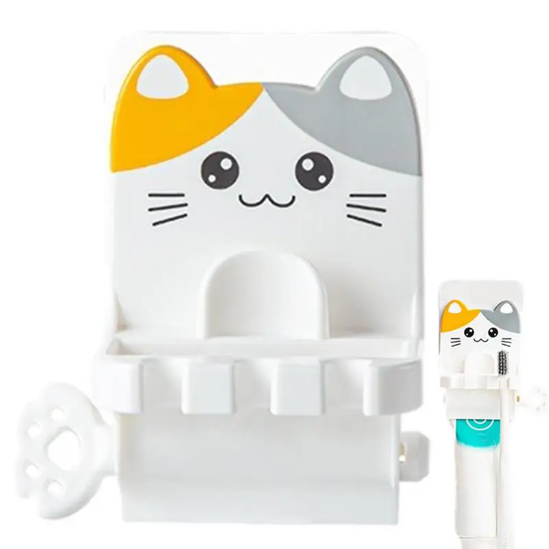 

Выдавливатель для зубной пасты, ролики, ручные сдавливатели для труб, держатель для сиденья без отверстий 14*11*8 см, милый кот, вращающийся, приблизительно для отеля