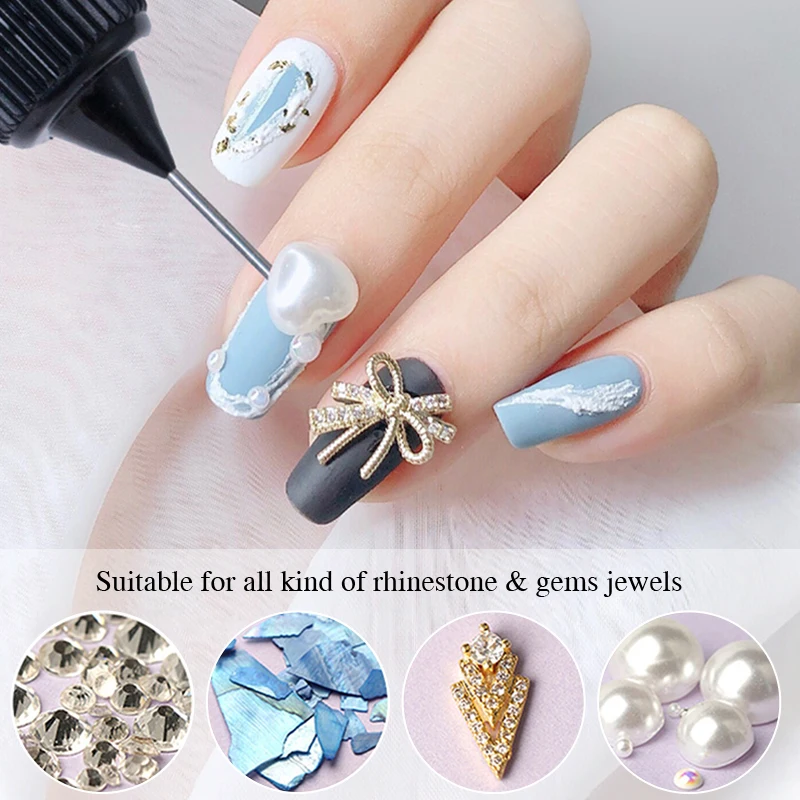 Makartt Nail Rhinestone Glue Gel Clear Nail Gem Glue Gel Super Strong  Adhesive Nail Art Glue Gel for Nail Decorations 3D Stones - AliExpress